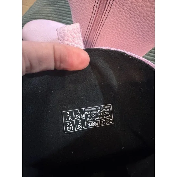 Dr Martens Bex Heart Cut Out Platform Boots Pink Leather Zip Up Size 5 - Picture 6 of 9